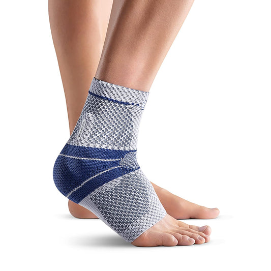 Bauerfeind - MalleoTrain - Ankle Support Brace - Helps Stabilize the Ankle Muscles and Joints For Injury Healing and Pain Relief - Left Foot - Size 4 - Color Titan
