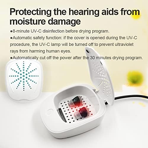 Electric Hearing Aid Dehumidifier Dryer with Lamp Electric Drying Case Electric Hearing Aid Dryer Light Fit All Hearing Aids of All Brand