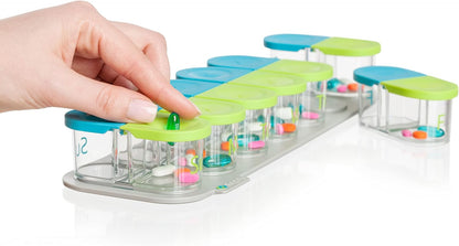 Sagely Smart Extra Large Pill Organizer - Sleek XL 7 Day AM/PM Pill Box with Free Reminder App