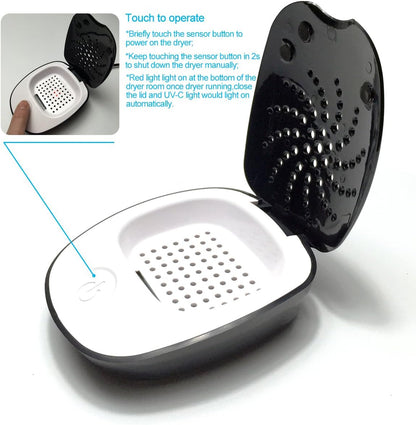 Portable USB Electric Dehumidifier Hearing Aid Dryer,Temperature Range 104~122 Degree,Energy-efficient and Safe
